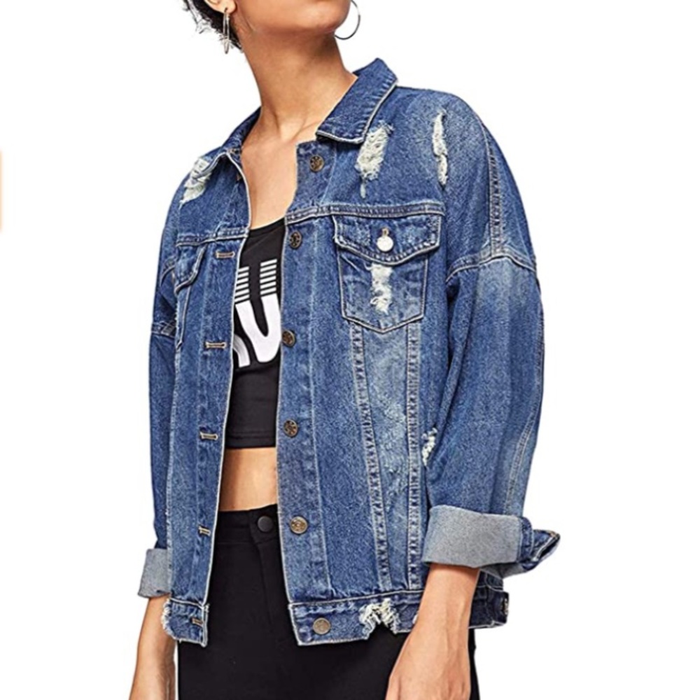 Distressed Denim Jacket
